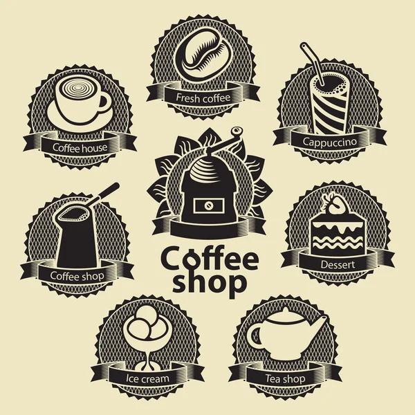 Cafetería y Té — Vector de stock