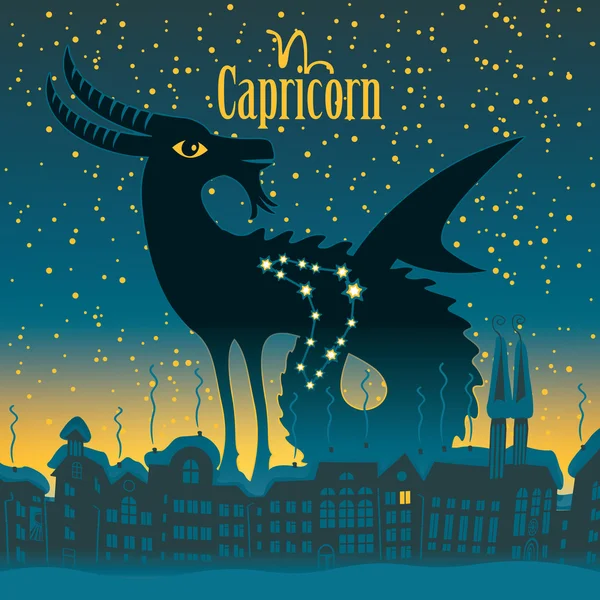 Capricornio — Vector de stock