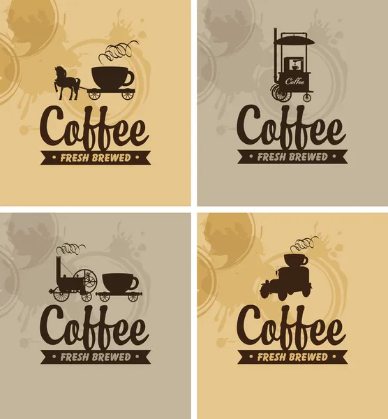 Café sur roues — Image vectorielle