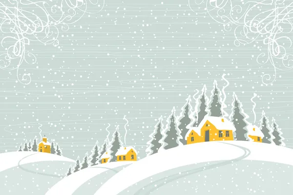 Winterlandschap — Stockvector