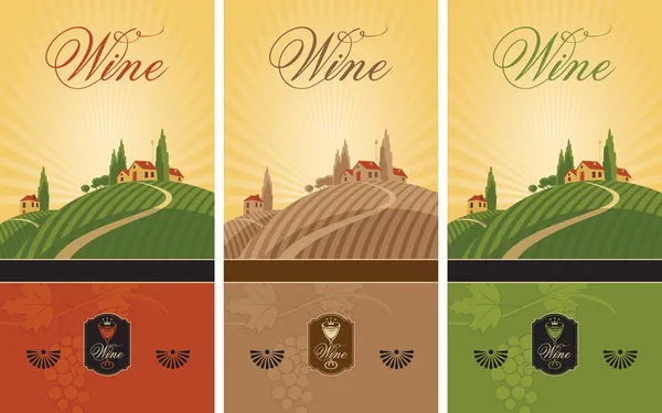 Wine labels — Stock Vector