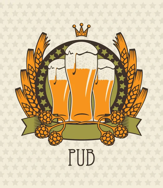 啤酒会徽 — 图库矢量图片