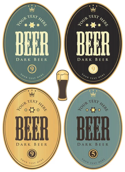 Etiketter för öl — Stock vektor