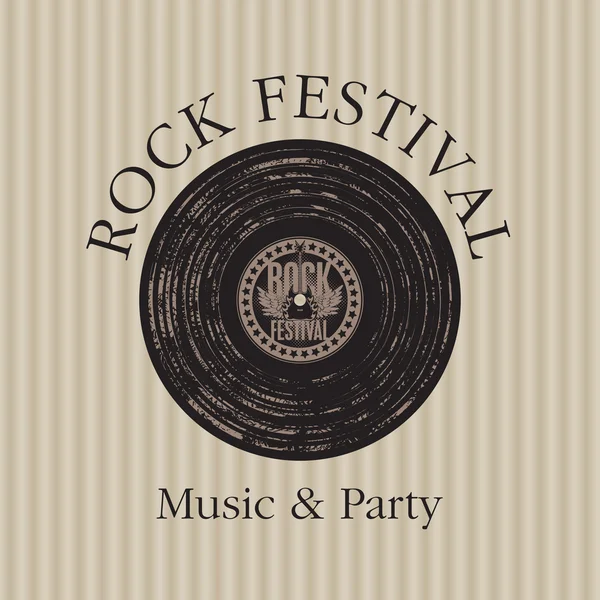 Festa de música rock — Vetor de Stock