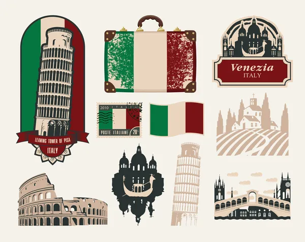 Viajes a Italia — Archivo Imágenes Vectoriales