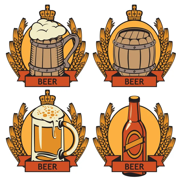 啤酒的标签 — 图库矢量图片
