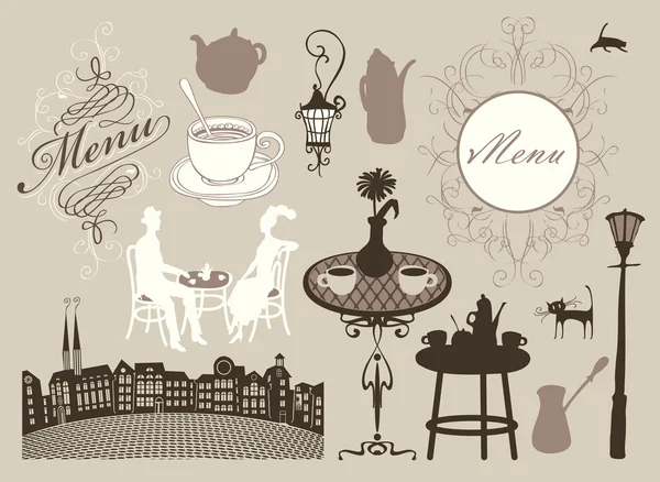 Cafes and restaurants — Stock Vector
