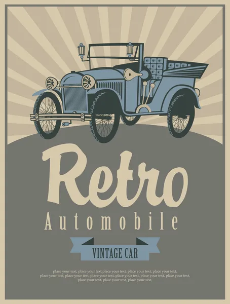 Coche retro — Vector de stock