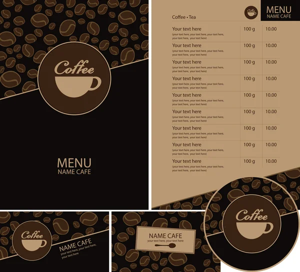 Menu Café — Image vectorielle