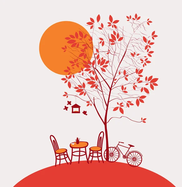 Café de otoño — Vector de stock