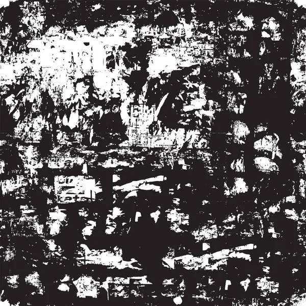 Abstraktní Černobílý Bezešvý Vzor Stylu Grunge Stará Špinavá Stěna Skvrnami — Stockový vektor