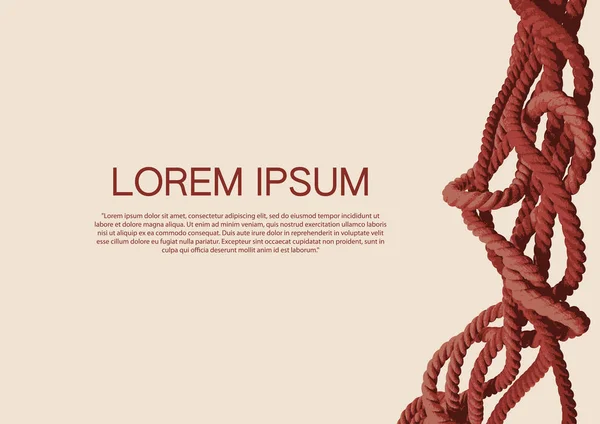 배경에는 Lorem Ipsum 이라는 단어가 텍스트를 베이지 배경에는 부르군 현수막 — 스톡 벡터