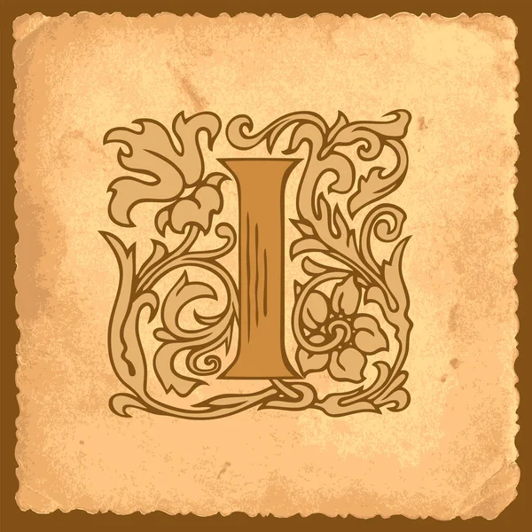 Lettera Maiuscola Filigrana Adatta Monogramma Logo Emblema Biglietto Auguri Disegno — Vettoriale Stock