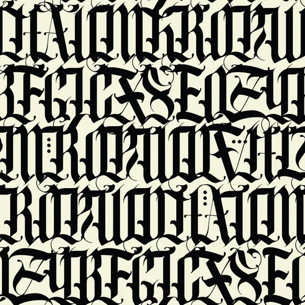 Бесшовный Рисунок Заглавных Готических Букв Повторяю Фон Средневековыми Латинскими Буквами — стоковый вектор