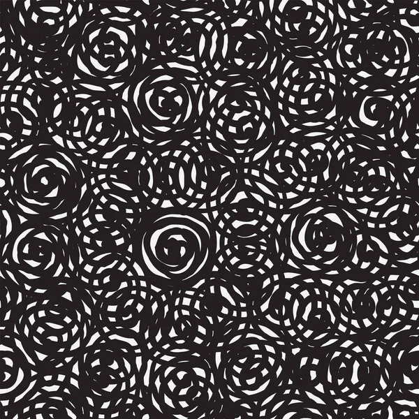 Modèle Abstrait Sans Couture Avec Des Griffes Noires Spirale Enchevêtrées — Image vectorielle