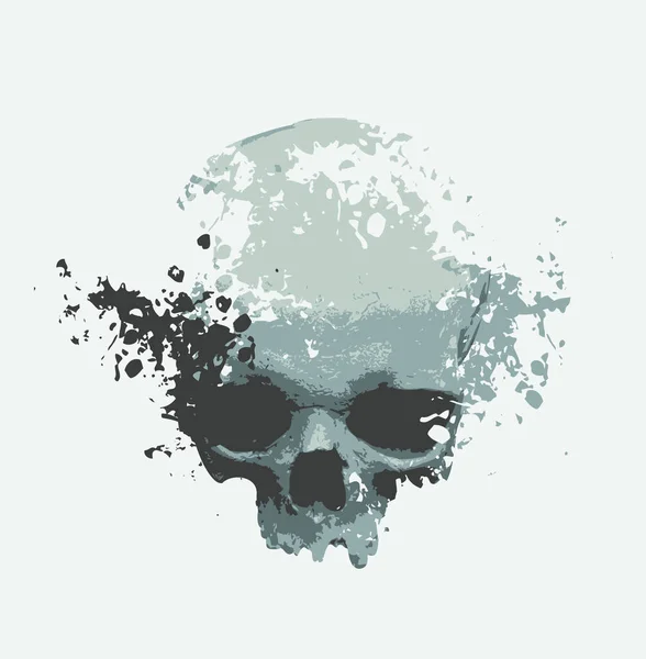 Human Skull Color Spots Splashes Graphic Print Clothes Fabric Wallpaper — ストックベクタ