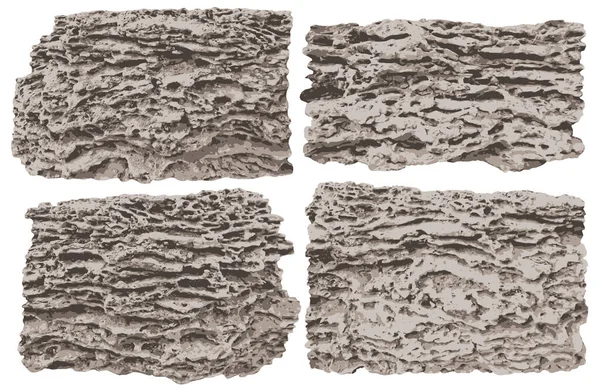 Pattern Wood Bark Stone Realistic Vector Background Stone Texture Suitable —  Vetores de Stock