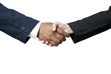 İş adamları el sıkışıyor