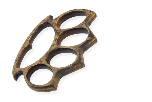 Brass knuckles isolated on white — Stock Photo, Image