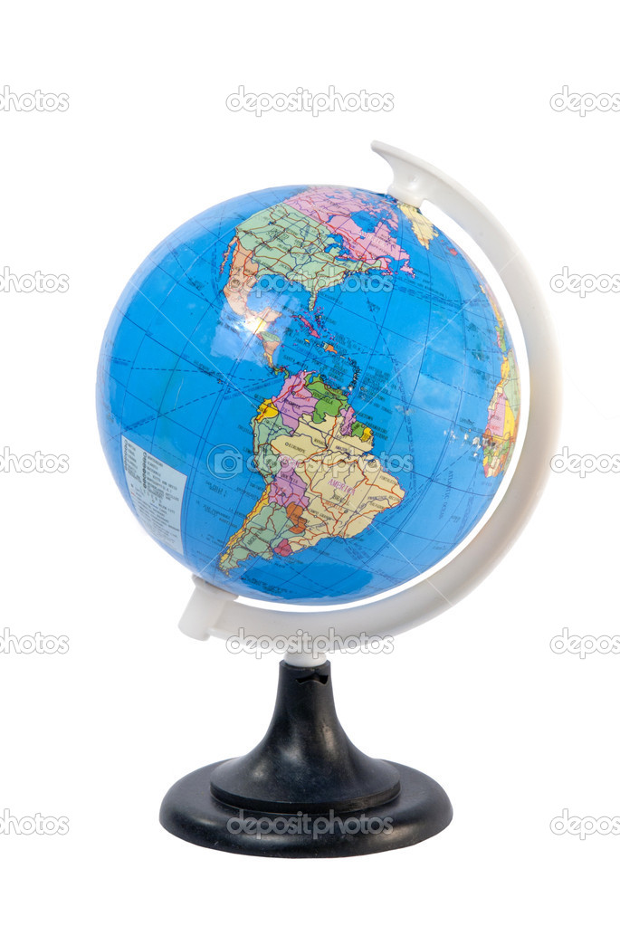 Globe isolated on white