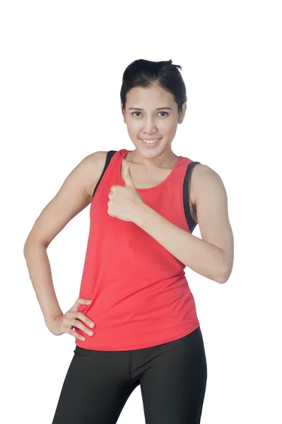 Young beautiful woman during fitness time yoga and exercisingl, — Stock Photo, Image