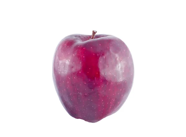 Свежее красное яблоко на белом фоне — стоковое фото