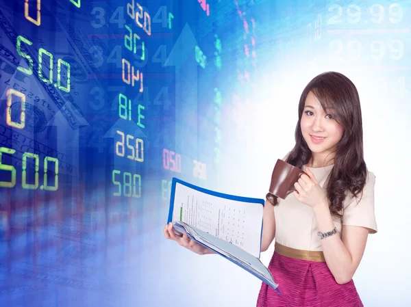 Stock exchange graph background — Stock Photo, Image