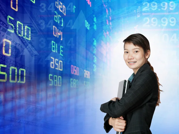 Stock exchange graph background — Stock Photo, Image