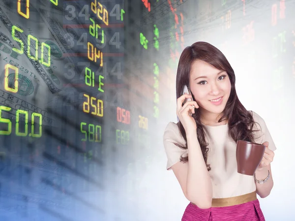 Stock exchange graph background — Stock Photo, Image