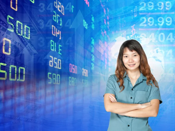 Stock exchange graph background — Stock Photo, Image