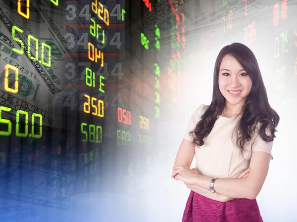Stock exchange graph background — Stock Photo, Image