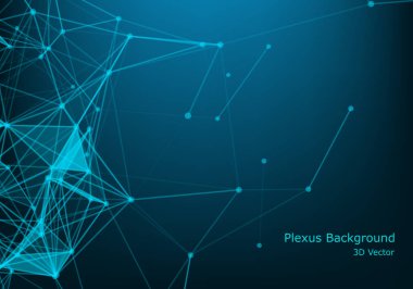 Noktaları ve çizgileri birleştiren soyut çokgen uzay düşük polyester arka plan. bağlantı yapısı.