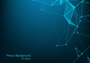 Geometrik grafik arka plan molekül ve iletişim. Büyük veri bileşikler ile karmaşık. Perspektif zemin. En az dizi. Dijital veri görselleştirme. Bilimsel sibernetik vektör çizim