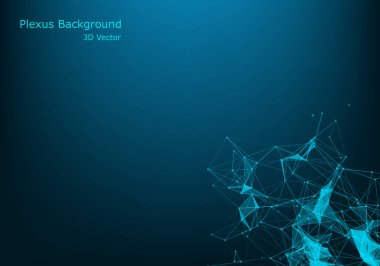 Geometrik grafik arka plan molekül ve iletişim. Büyük veri bileşikler ile karmaşık. Perspektif zemin. Büyük veri en az dizi. Dijital veri görselleştirme. Bilimsel vektör çizim