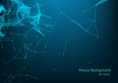 Büyük veri karmaşık. Grafik arka plan iletişim. Perspektif zemin bir derinlik. Bileşikler çizgiler ve noktalar içeren en az bir dizi. Dijital veri görselleştirme. Vektör çizim büyük veri