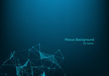 Ağ bağlantısı konsepti mavi vektör illüstrasyonu. Geleceğin altıgen perspektifi geniş açı manzarası. Gelecekçi bal peteği konsepti. 3D manzara. Büyük veri dijital arkaplanı.