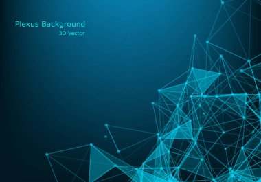 Ufukta parçacıklar ve yıldızlar olan soyut ve gelecekteki dijital manzara. bilgisayar geometrik dijital bağlantı. Büyük veri kavramı. 