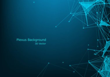 Noktaları ve çizgileri olan soyut fütüristik arka plan. Vektör illüstrasyonu. Büyük veri kavramı. 