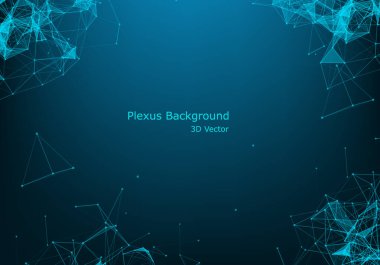 Vektör soyut fütüristik dijital manzara parçacıklar noktalar ve ufukta yıldız ile. bilgisayar geometrik dijital bağlantı yapısı. Fütüristik mavi soyut ızgara. Zeka yapay. Neon