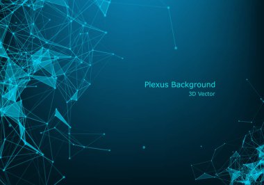 Soyut teknolojik altyapı. Bilim arka plan. Büyük veri. Arka plan vektör. Pleksus etkisi. Ağ bağlantı yapısı. Vektör çizim.