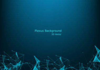 Ağ bağlantısı noktaları ve çizgileri. Teknoloji geçmişi. Pleksus. Büyük veri arkaplanı. Görüntü.
