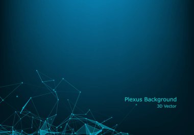 Bağlantı bilim arka plan. Modern köşeli teknolojisi ile çizgiler ve noktalar. 