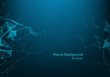 Soyut teknolojik altyapı. Bilim arka plan. Büyük veri. Arka plan vektör. Pleksus etkisi. Ağ bağlantı yapısı. Vektör çizim.