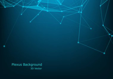 Geometrik grafik arka plan molekül ve iletişim. Büyük veri bileşikler ile karmaşık. Perspektif zemin. Büyük veri en az dizi. Dijital veri görselleştirme. Bilimsel vektör çizim