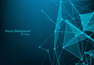 Ağ bağlantısı kavramı siyah arkaplan vektör illüstrasyonu. Fütürist bir kavram. 3D manzara. Büyük veri dijital arkaplanı.