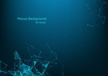 Noktaları ve çizgileri birleştiren soyut çokgen uzay düşük polyester arka plan. bağlantı yapısı.