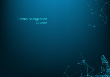 Noktaları ve çizgileri birleştiren soyut çokgen uzay düşük polyester arka plan. bağlantı yapısı.