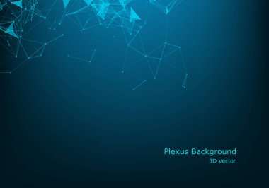 Noktaları ve çizgileri birleştiren soyut çokgen uzay düşük polyester arka plan. bağlantı yapısı.