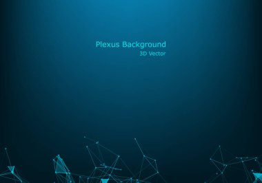 Noktaları ve çizgileri birleştiren soyut çokgen uzay düşük polyester arka plan. bağlantı yapısı.
