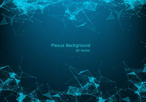Geometrik grafik arka plan molekül ve iletişim. Büyük veri bileşikler ile karmaşık. Perspektif zemin. Büyük veri en az dizi. Dijital veri görselleştirme. Bilimsel vektör çizim